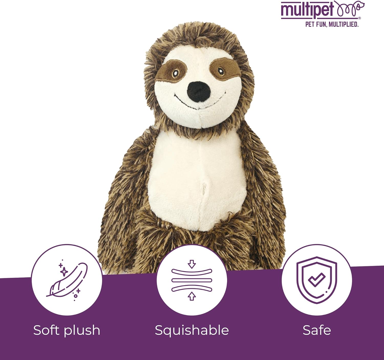 Multipet Bark Buddies Juguete de Peluche de Perezoso para Perros -...