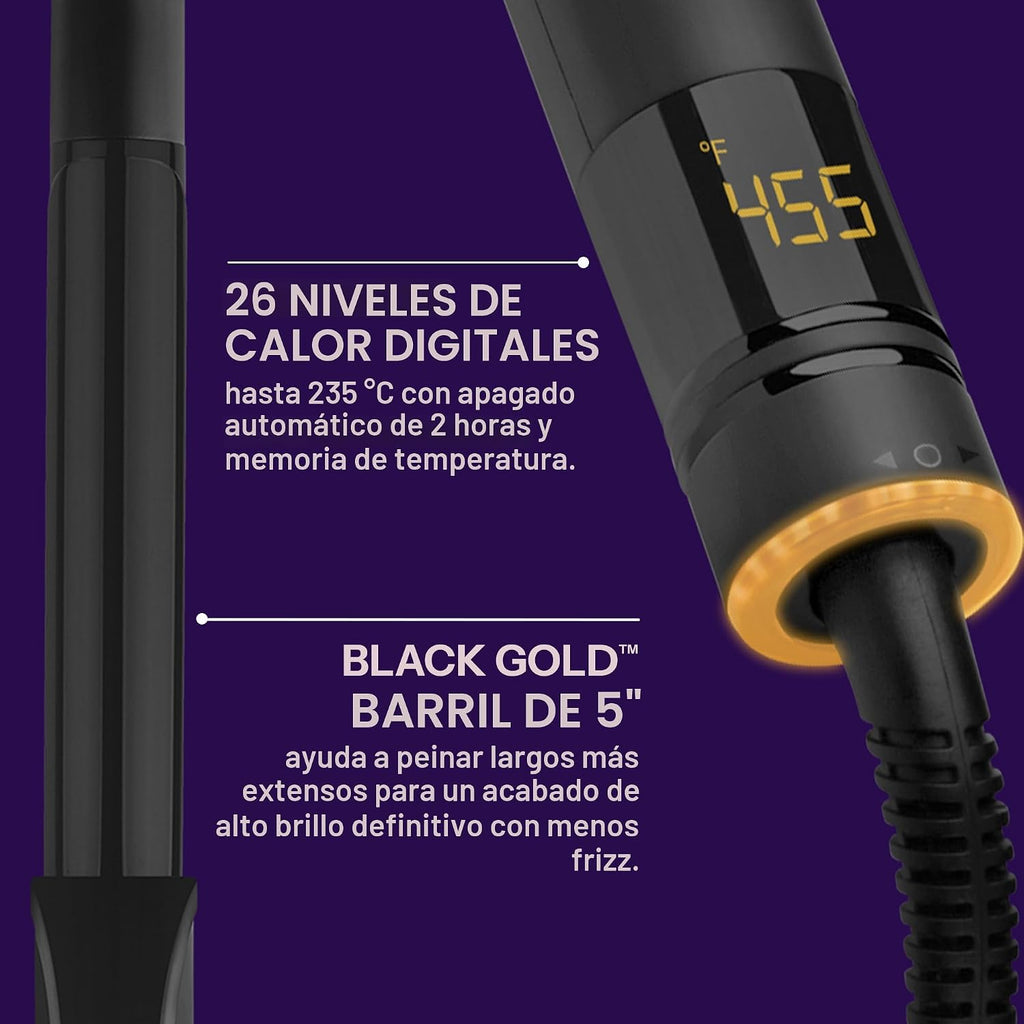 HOT TOOLS Pro Artist Negro Dorado Rizador de 1 Pulgada - Varita Riz...