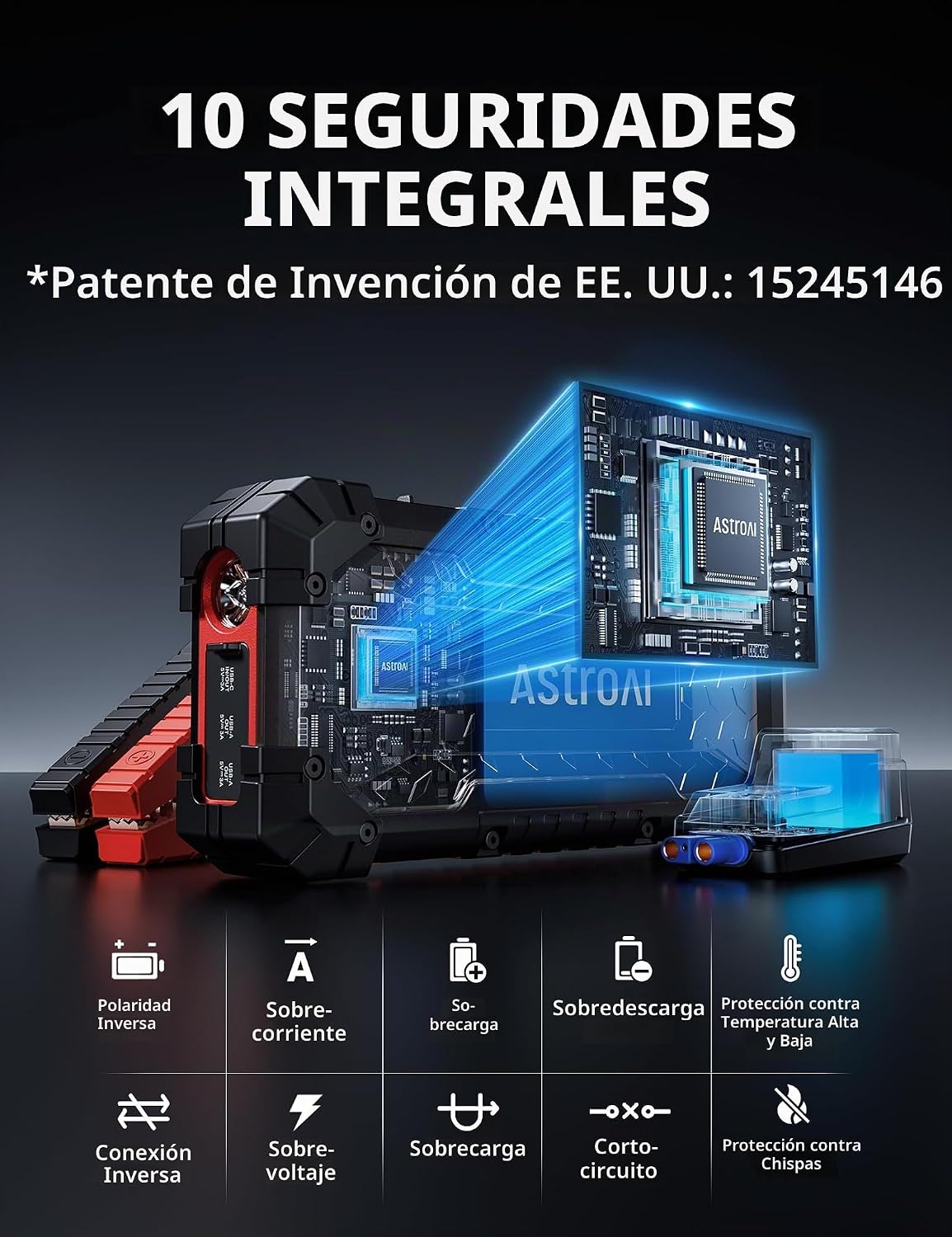 AstroAI S8 Ultra - Arrancador de litio de 12 V 4000 A hasta todos l...