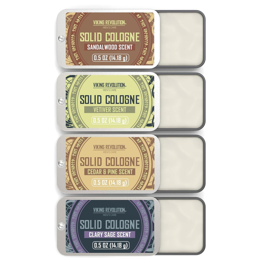Viking Revolution Paquete de 4 colonias sólidas para hombre de 0.5...