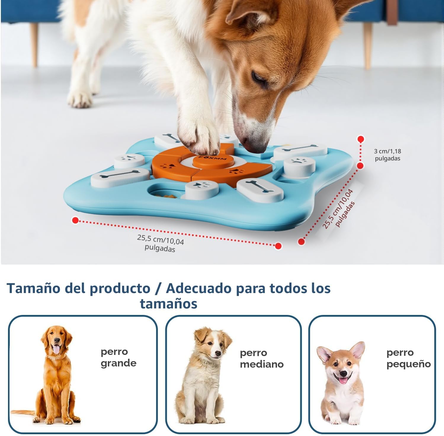 FOXMM Juguetes interactivos de rompecabezas de golosinas para perro...