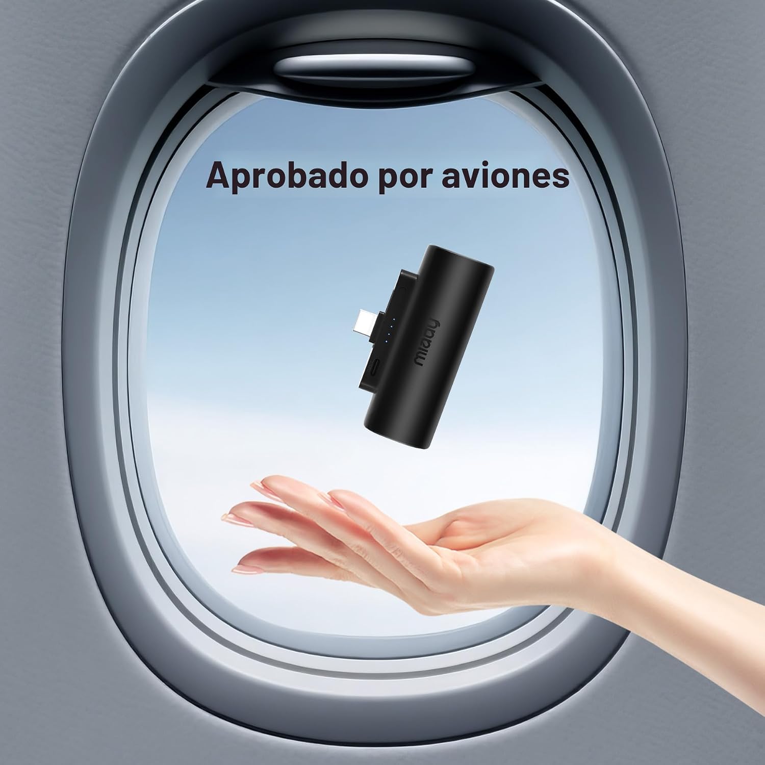 Miady Paquete de 2 cargadores portátiles de 5000 mAh con conector t...