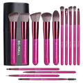 BS-MALL Pinceles de Maquillaje 14 piezas Kit de Herramientas de Maq...