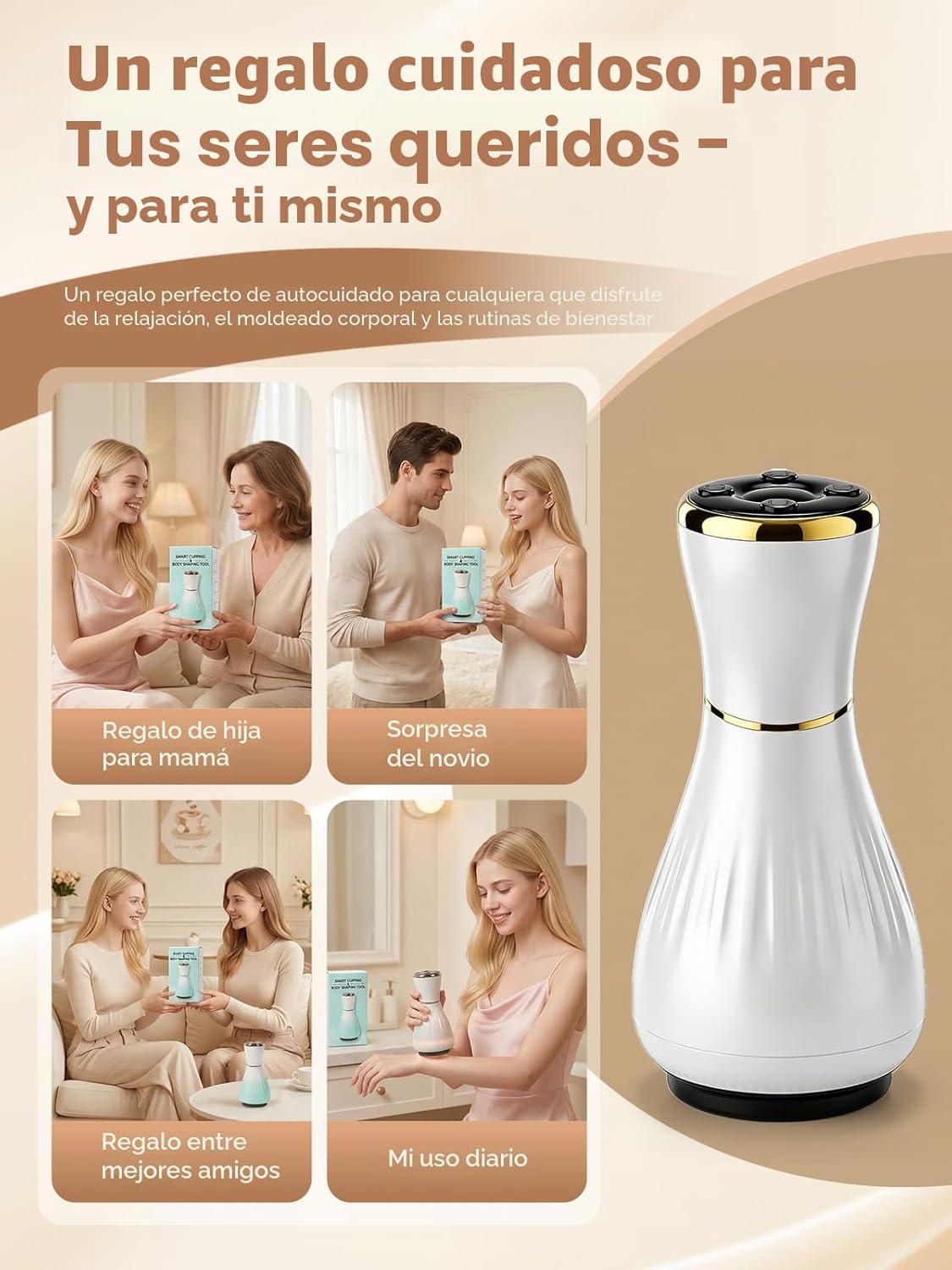 Masajeador eléctrico de ventosas para cuerpo con succión, microcorr...