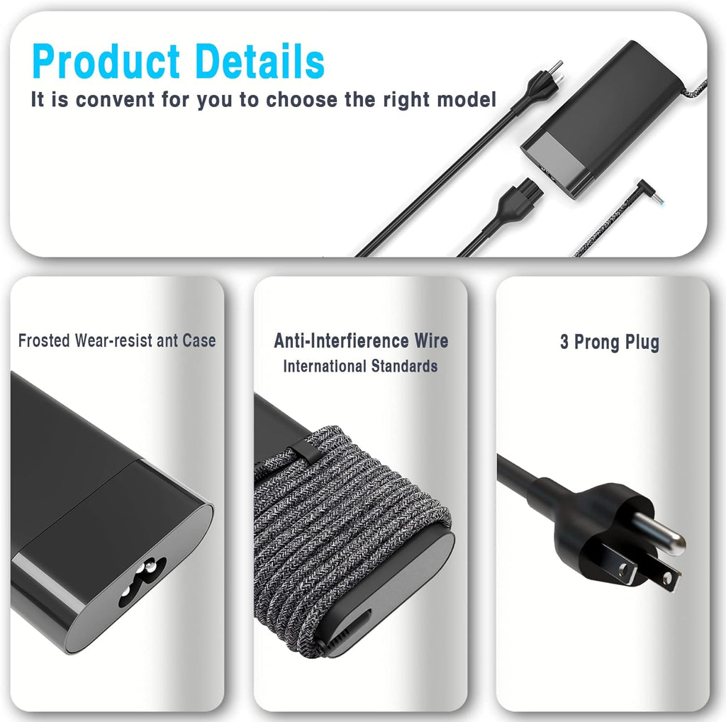 WZXHU Cargador de portátil de 200 W compatible con HP Pavilion Gami...