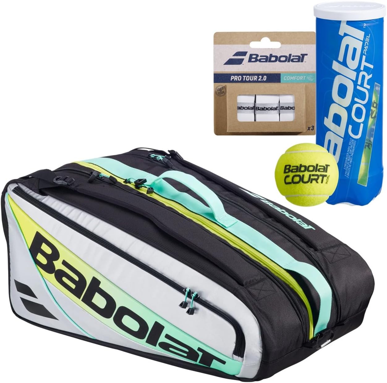 Bolsa de pádel Babolat RH Pro (Plata\/Negro\/Multicolor) \u2013 Acc...