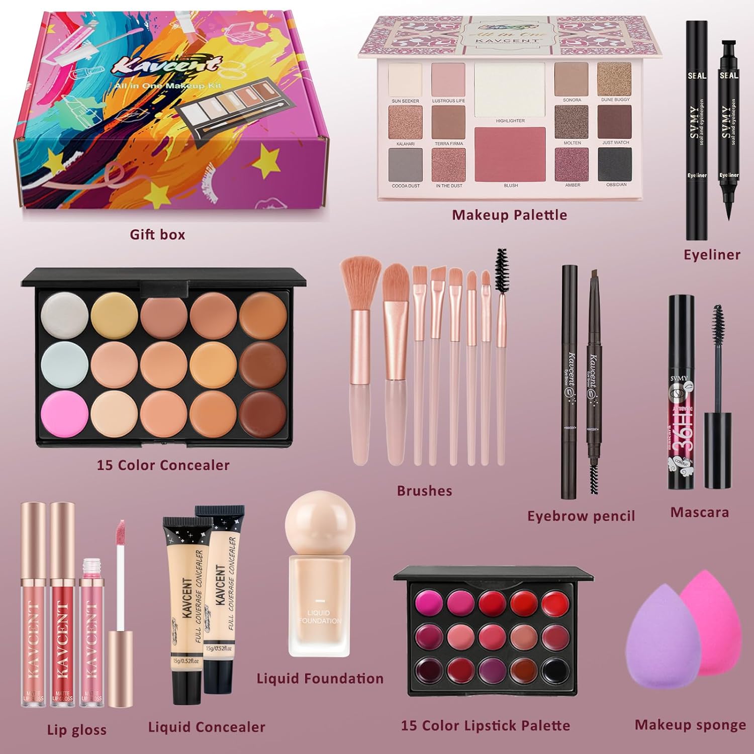 Juego de maquillaje para adolescentes, kit de maquillaje para adole...