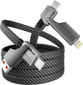 Cable de Carga 4 en 1 de Carga Rápida de 65W, Cable USB C 4 en 1 Ca...