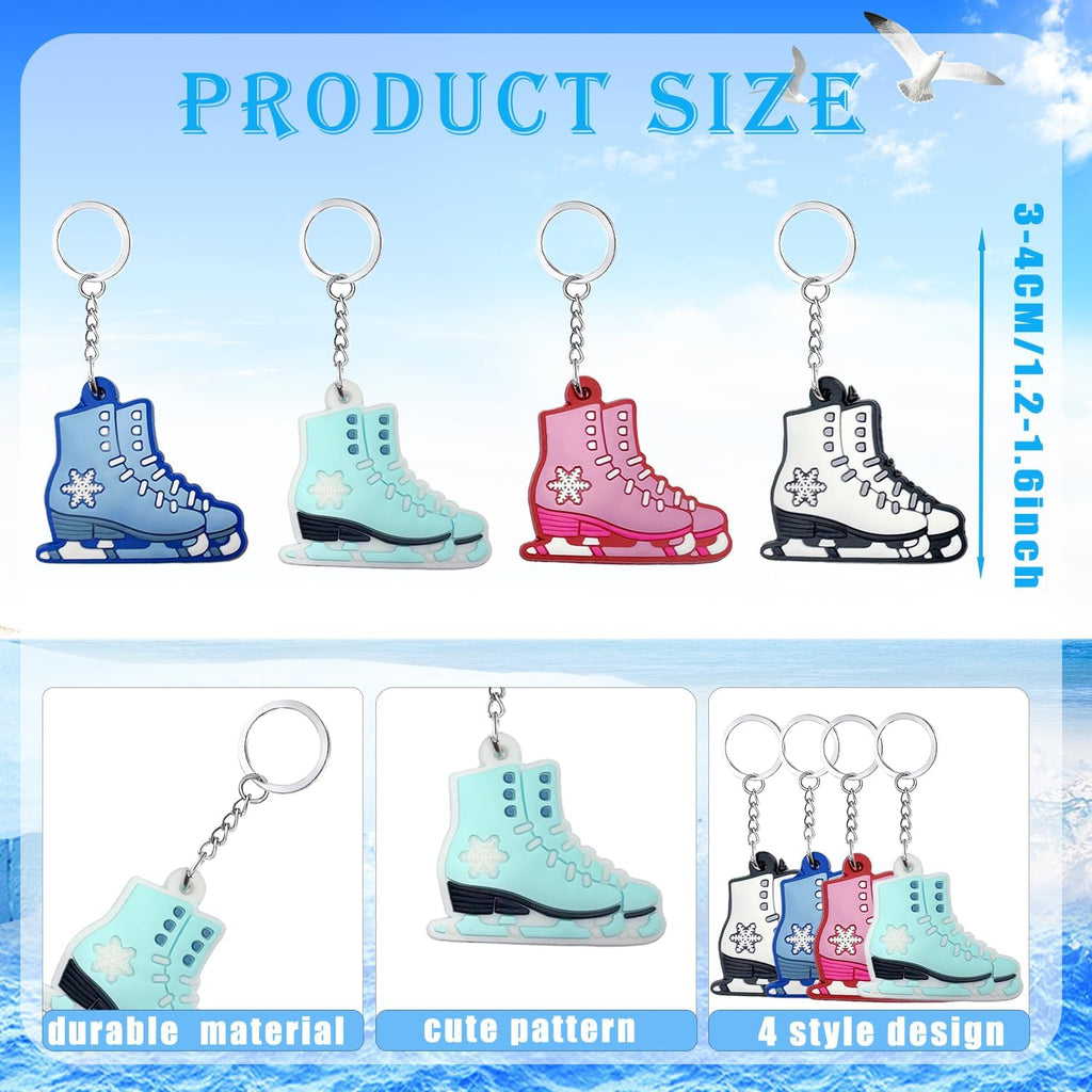 qhqqwzxqc 24 llaveros de patinaje sobre hielo, regalos de fiesta de...