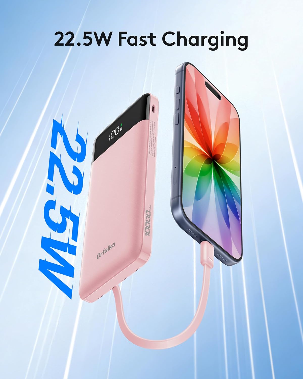 Orfeika Cargador portátil para teléfono, Banco de energía portátil...