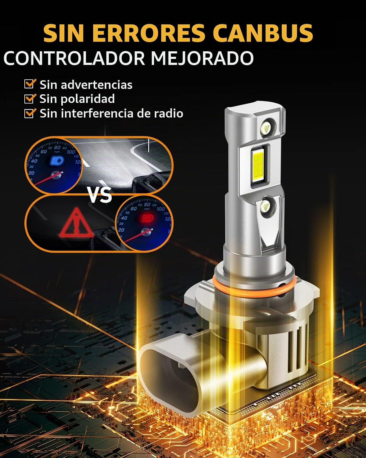 OXILAM Combo de bombillas H11 9005, 70000lm 900% más brillante 6500...