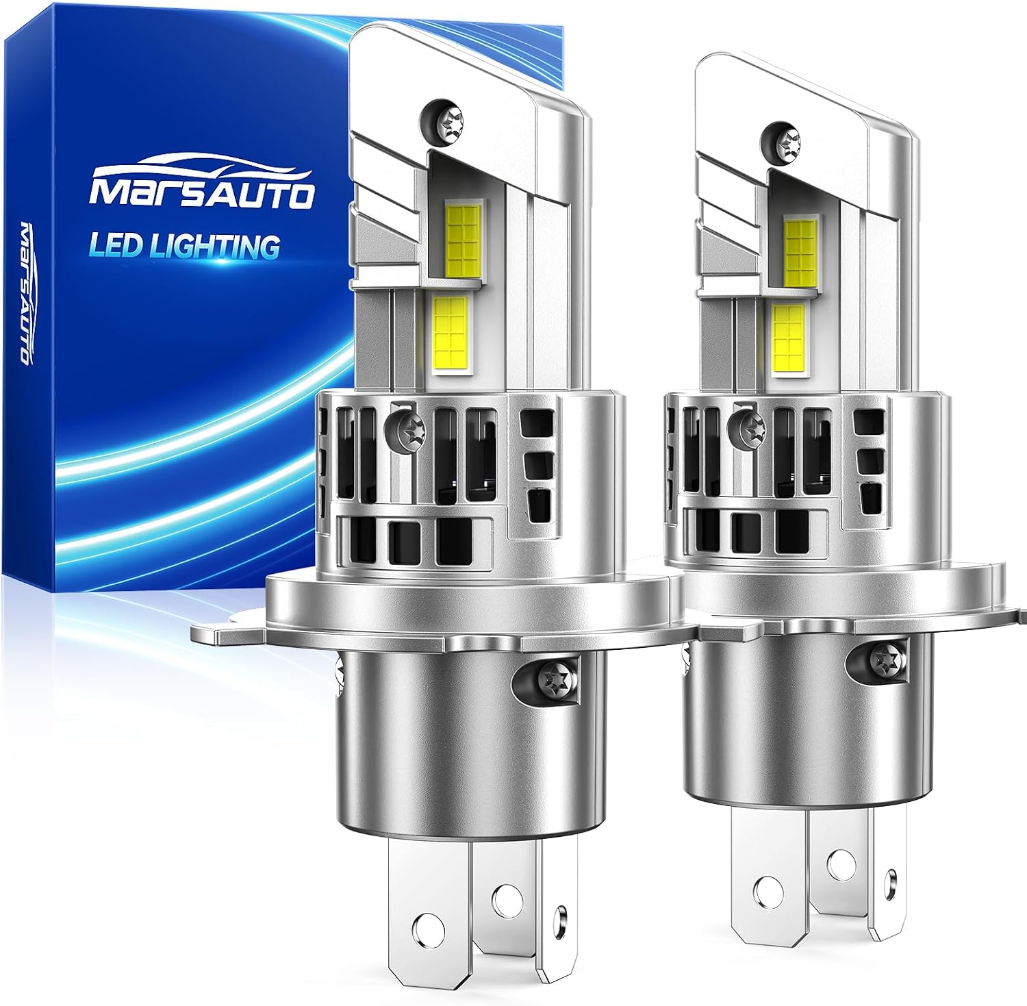 Marsauto Bombillas LED H4 de la serie M2P, bombillas H4 de tamaño m...