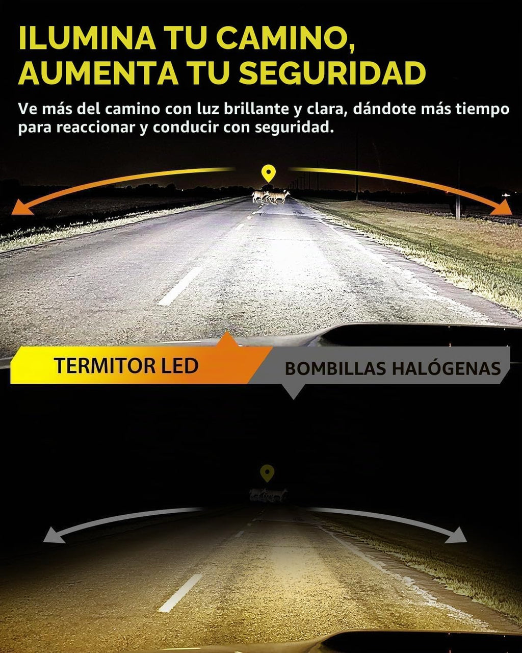 Termitor Bombillas LED H11 2026, 1000% de brillo, listas para CANBU...