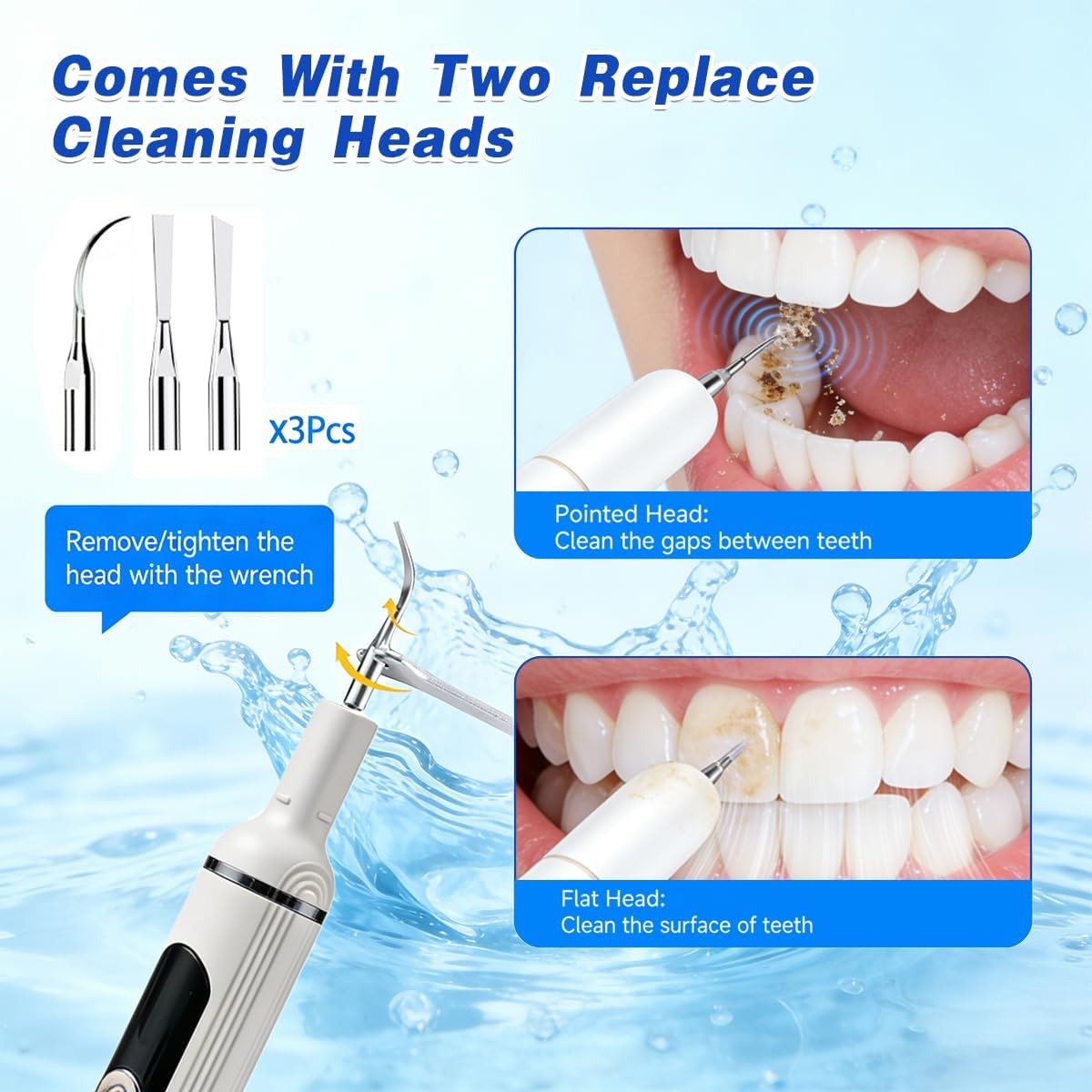 Limpiador dental eléctrico definitivo, limpieza dental ultrasónica,...