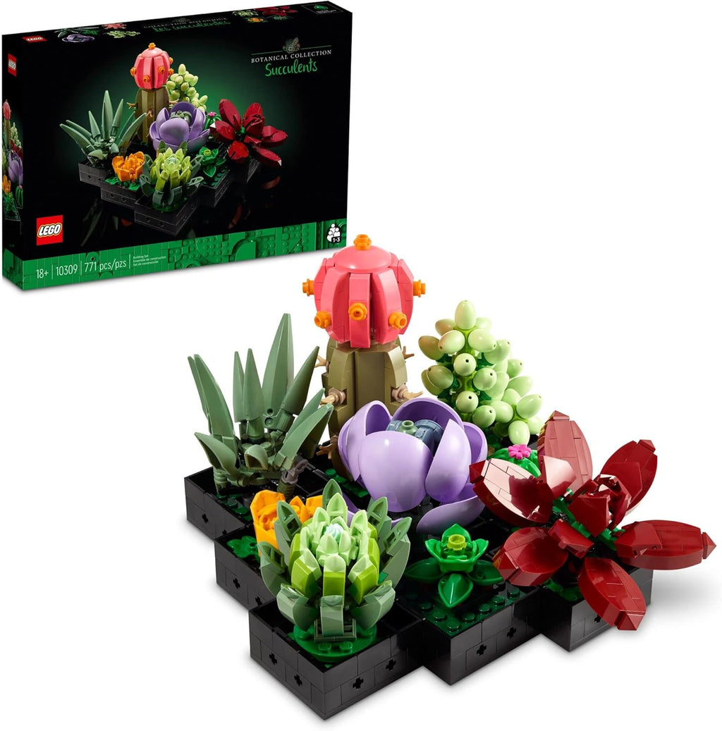 LEGO Botanicals Succulents - Juego de construcción de plantas artif...