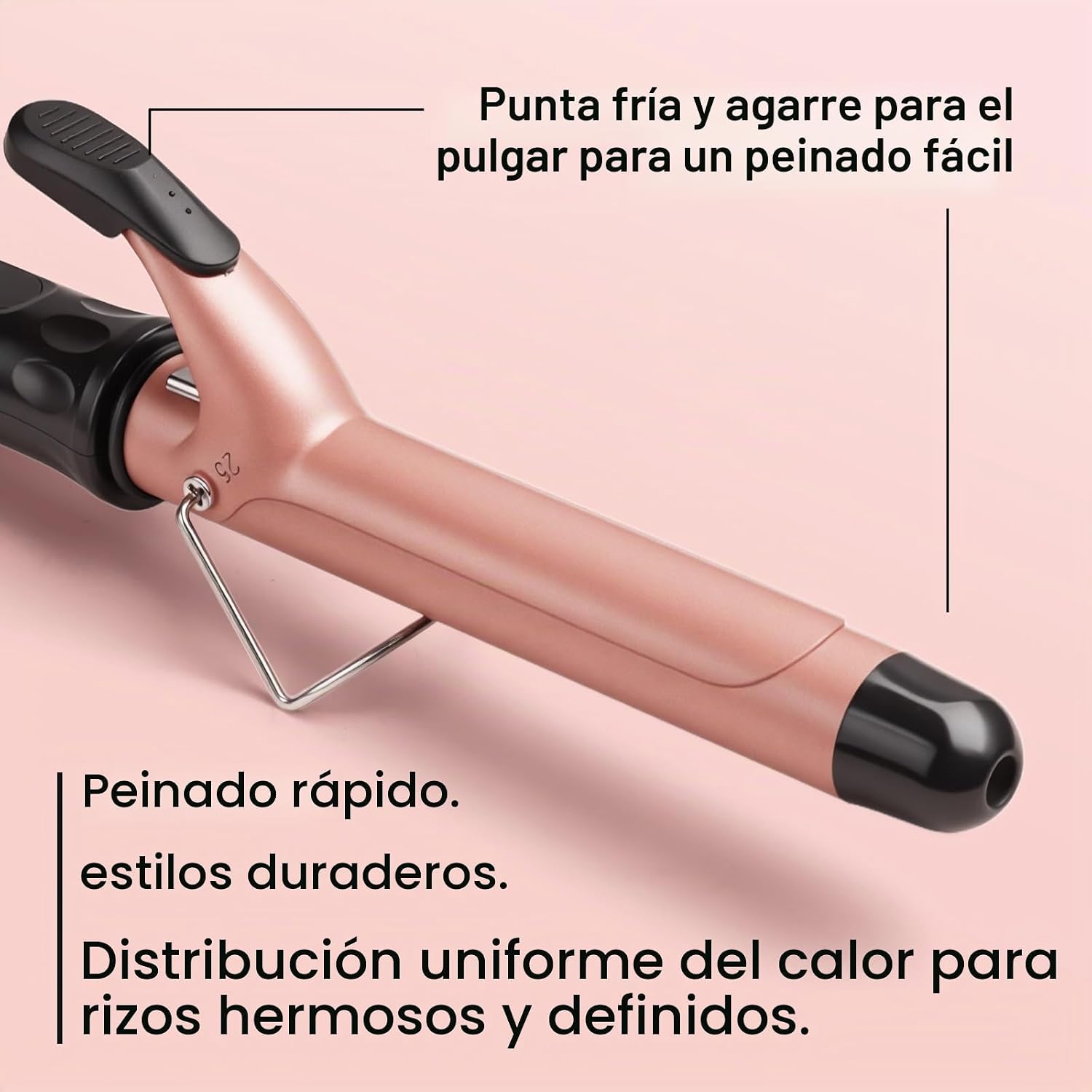 JAETON - Varita rizadora de cabello de 1 pulgada para rizos clásico...