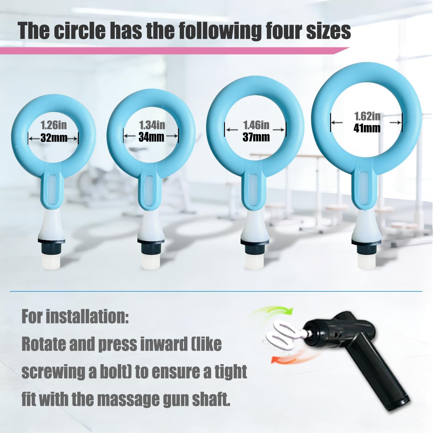 XiaoYilan Massage Gun Head Attachment for 12-19mm Shaft, Replaceabl...