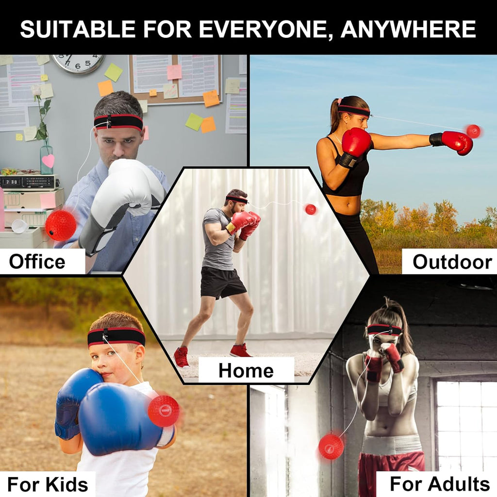 Dermasy - Pelota de reflejos de boxeo mejorada, pelota de entrenami...