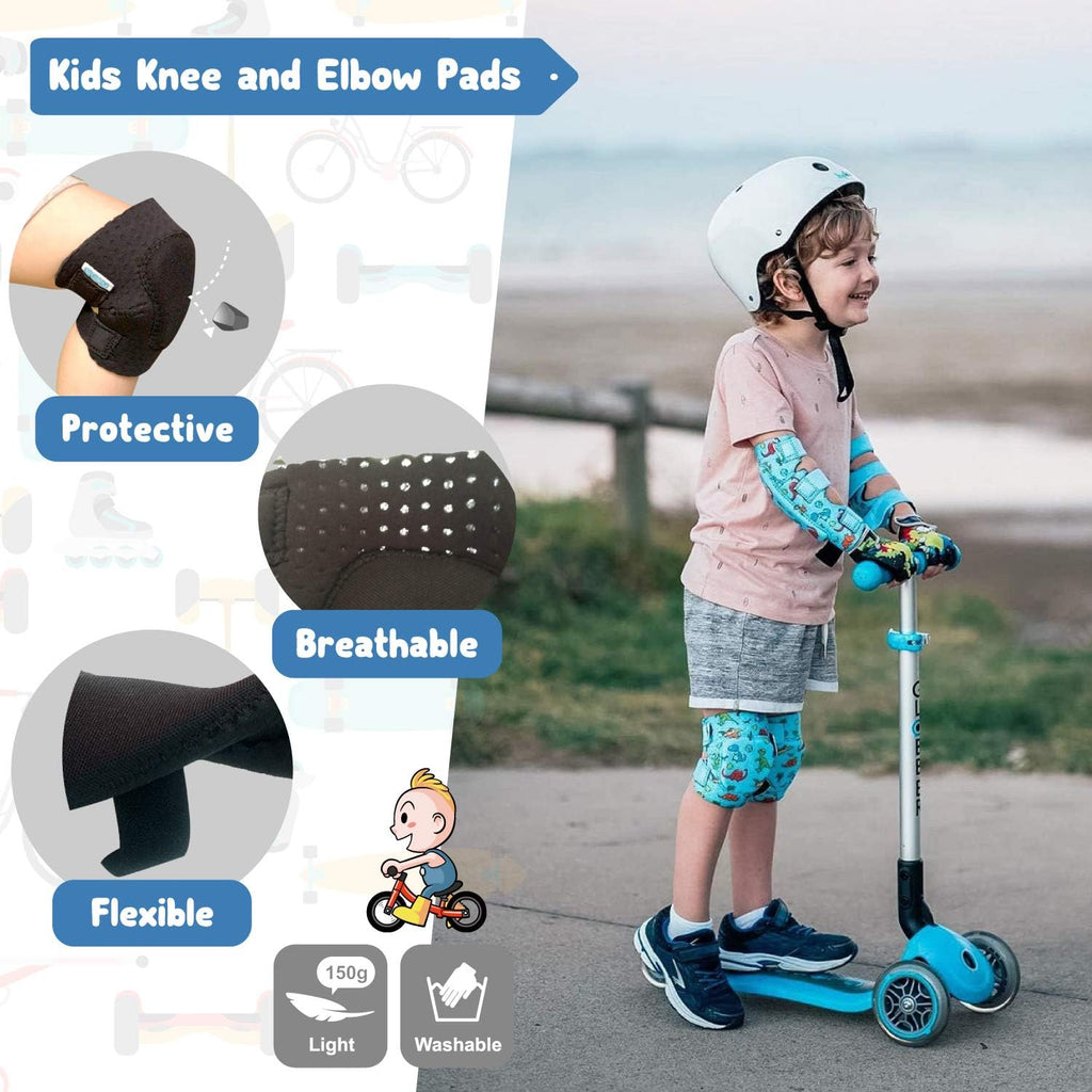 Rodilleras y coderas para niños de estilo suave con guantes de bici...