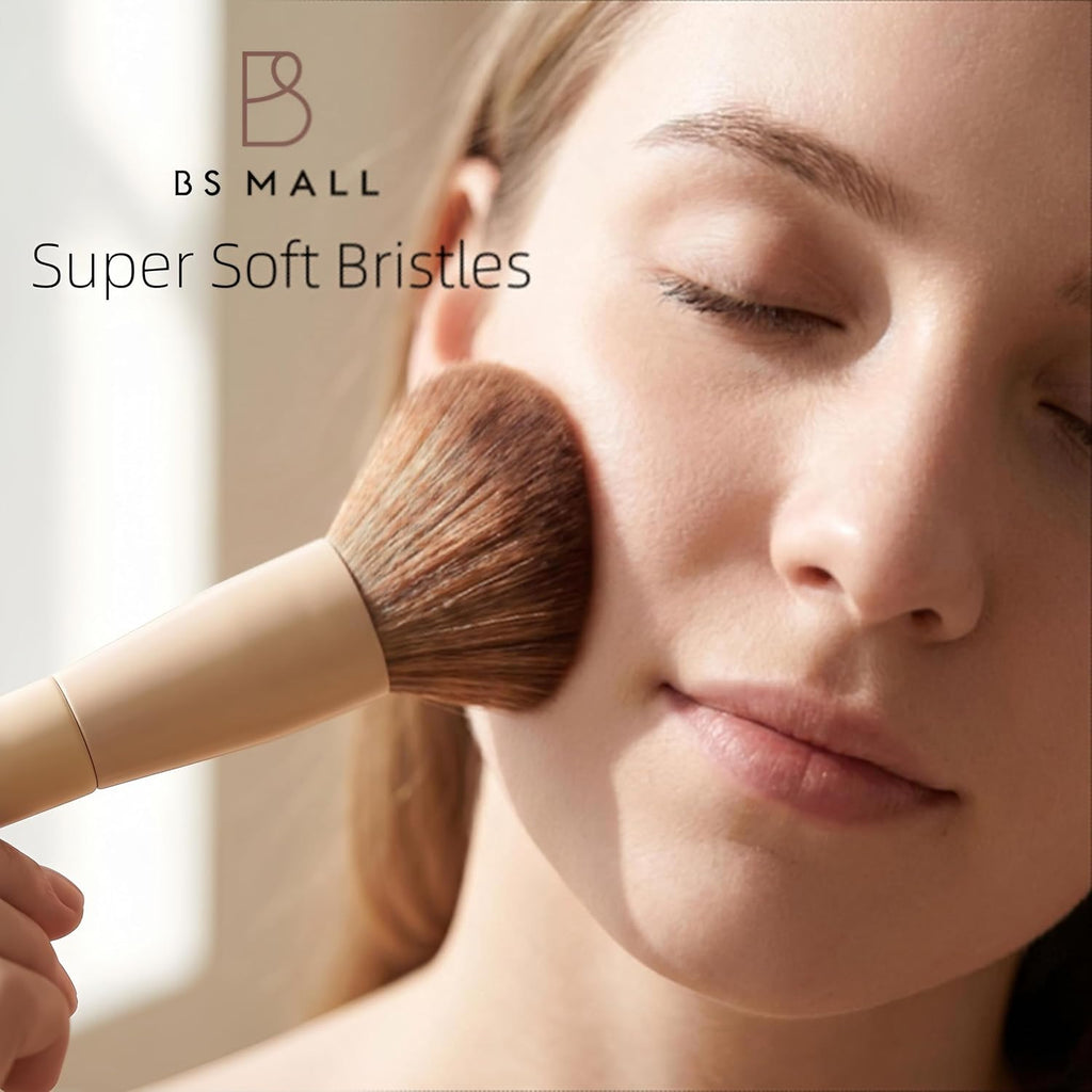 BS-MALL - Juego profesional de 18 brochas de maquillaje con cerdas...