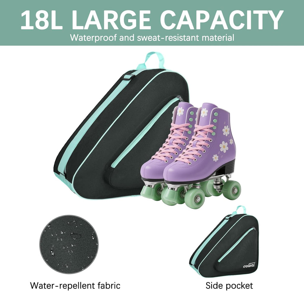 Goloni Bolsa de patinaje para patines de hielo, patines en línea, p...