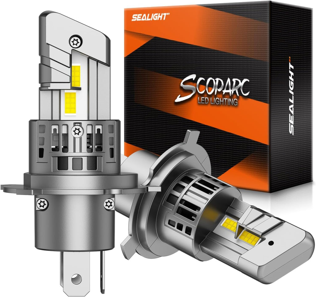 SEALIGHT Bombillas LED H4\/9003\/HB2, 50000 lúmenes, 900% súper bri...