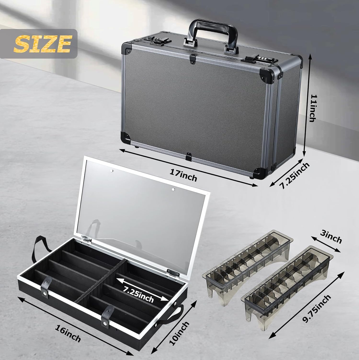 Yueieoun Estuche de Barbero Profesional \u2013 Estuche Portátil de...