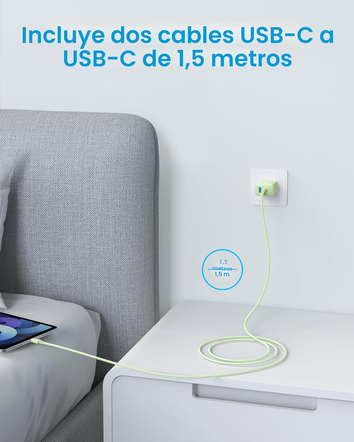 Anker - Cargador para iPhone 17\/16, paquete de 2, cargador rápido...