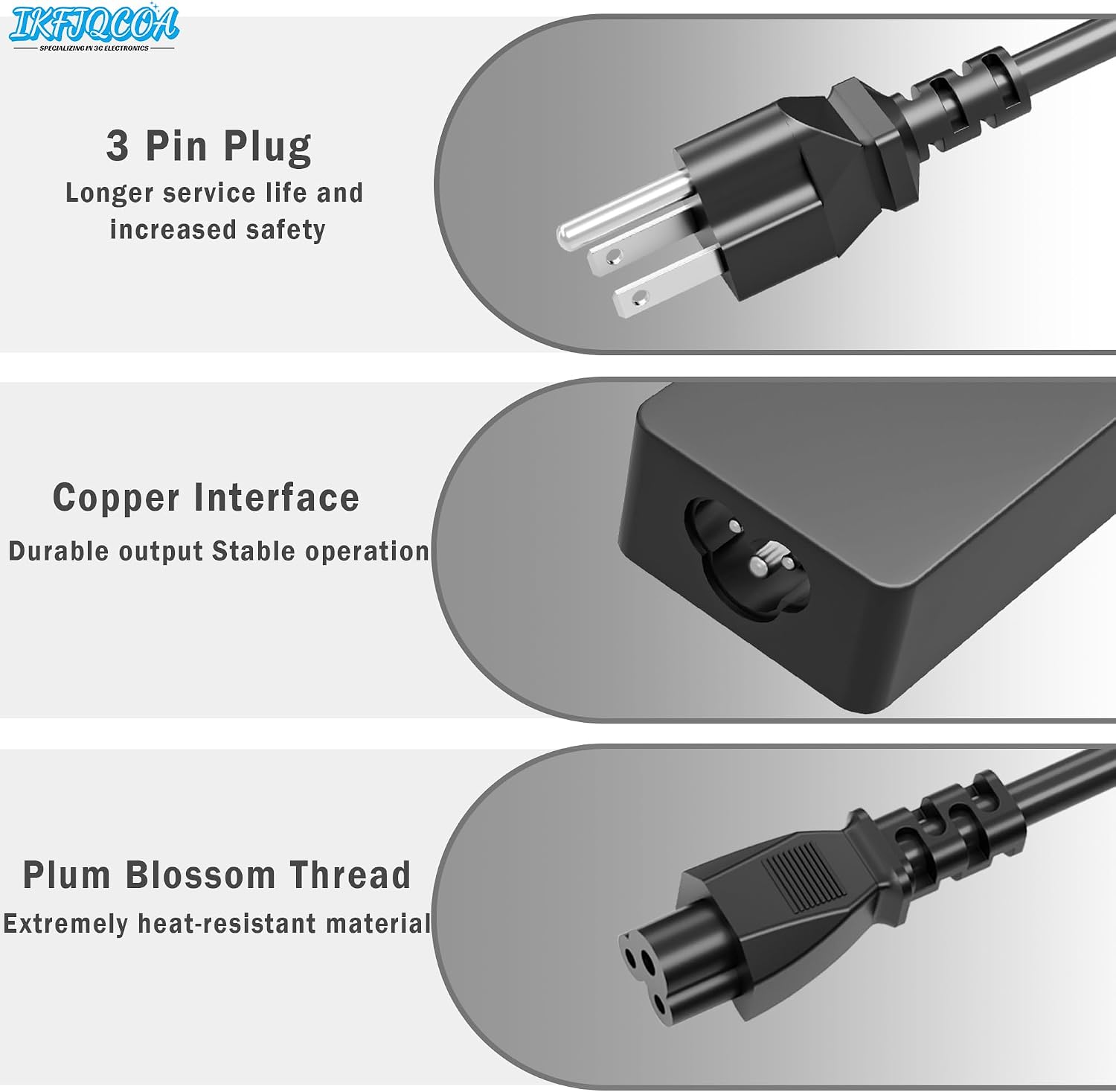 IKFJQCOA Cargador USB C de 65 W y 45 W para laptop compatible con L...