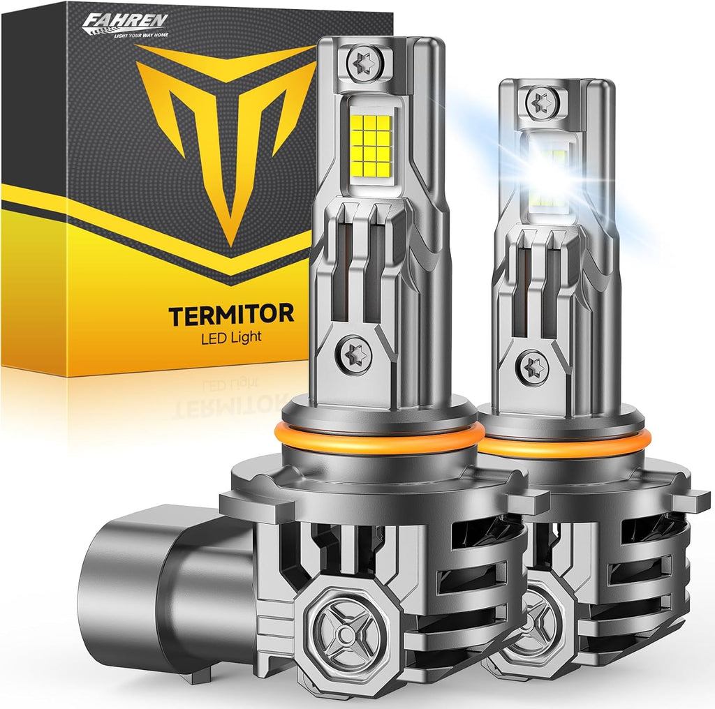 Termitor Bombillas LED 9012 para faros delanteros, brillo de 120,00...