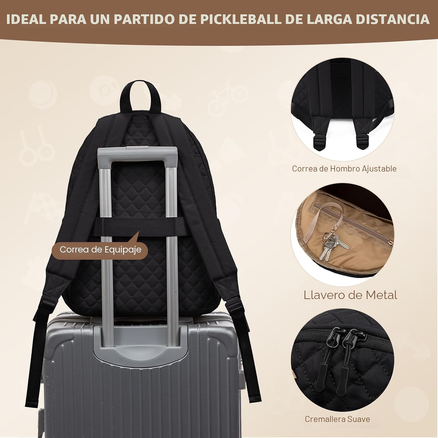 Sucipi Bolsas de tenis para mujeres, Mochila bolsa acolchada para r...