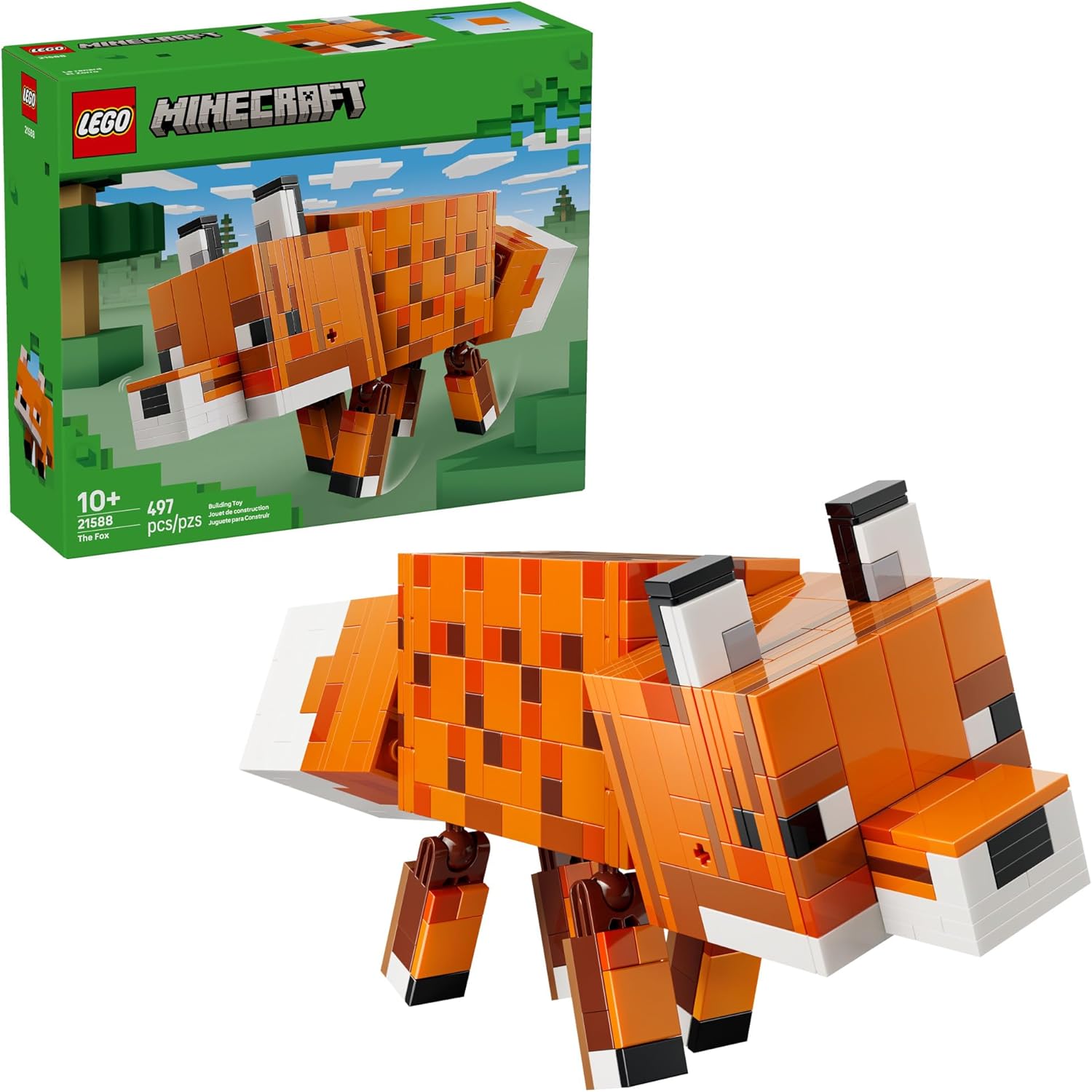 LEGO Minecraft The Fox - Juguete de construcción y simulación para...