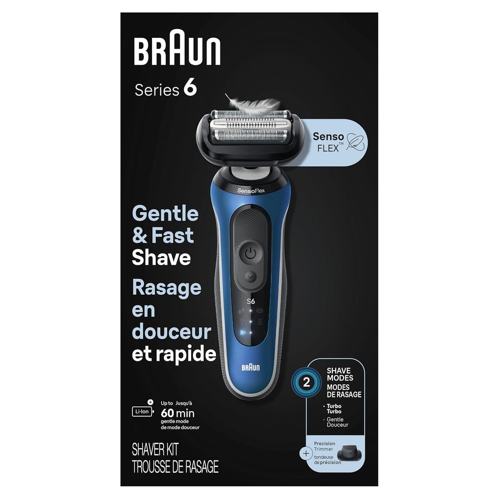 Braun Maquinilla de afeitar eléctrica para hombre, serie 6 6120s, a...
