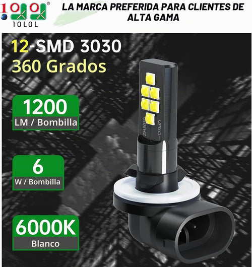 10L0L Bombilla de faro delantero para carrito de golf para EZGO 199...