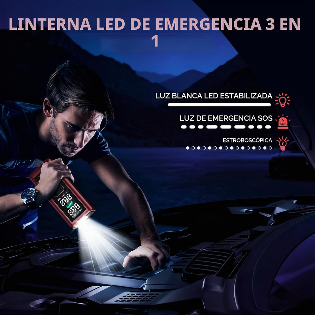S ZEVZO Arrancador de coche con compresor de aire, 6000A 150PSI Jum...