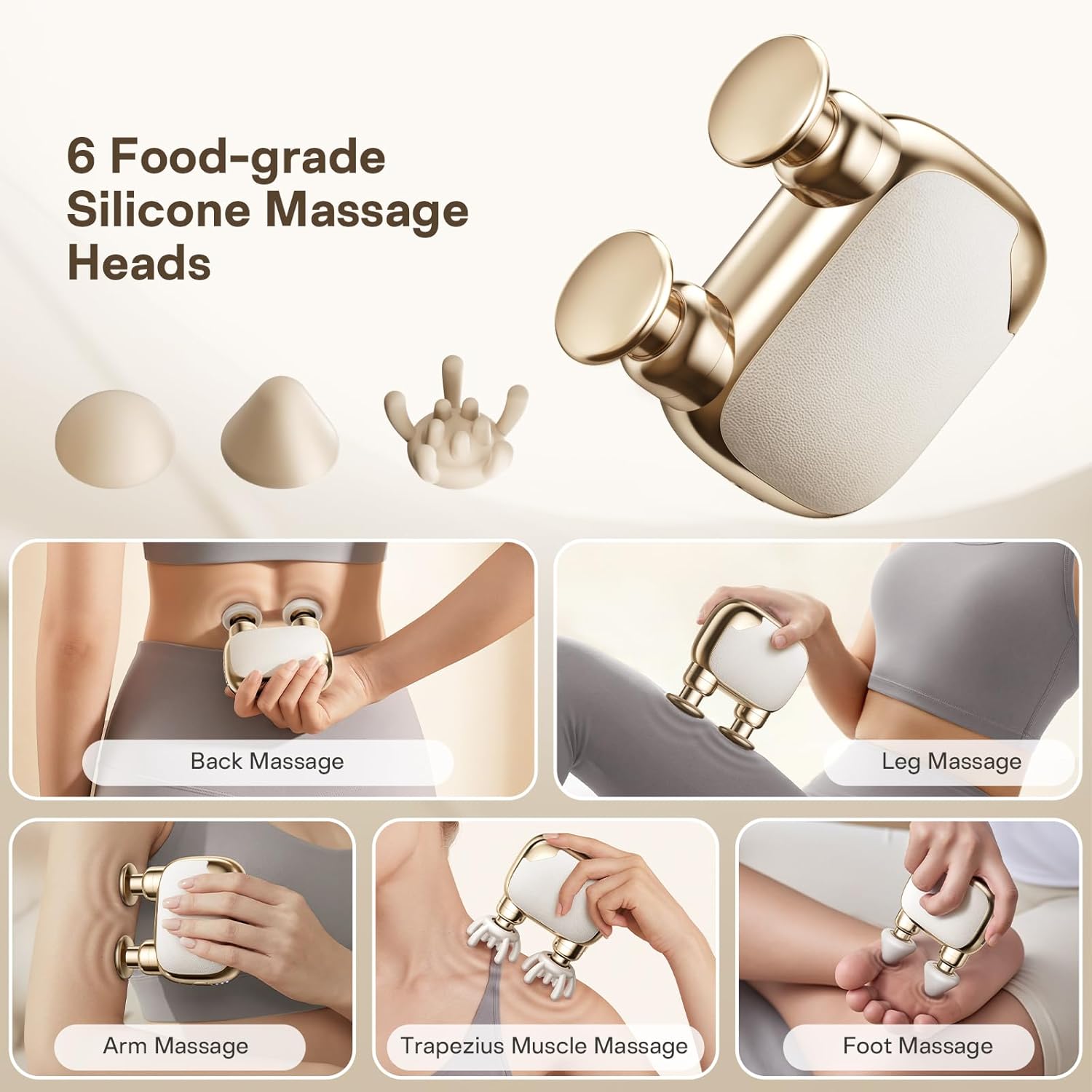 VTT Dual-Head Mini Massage Gun, Percussion Deep Tissues Muscle Mass...