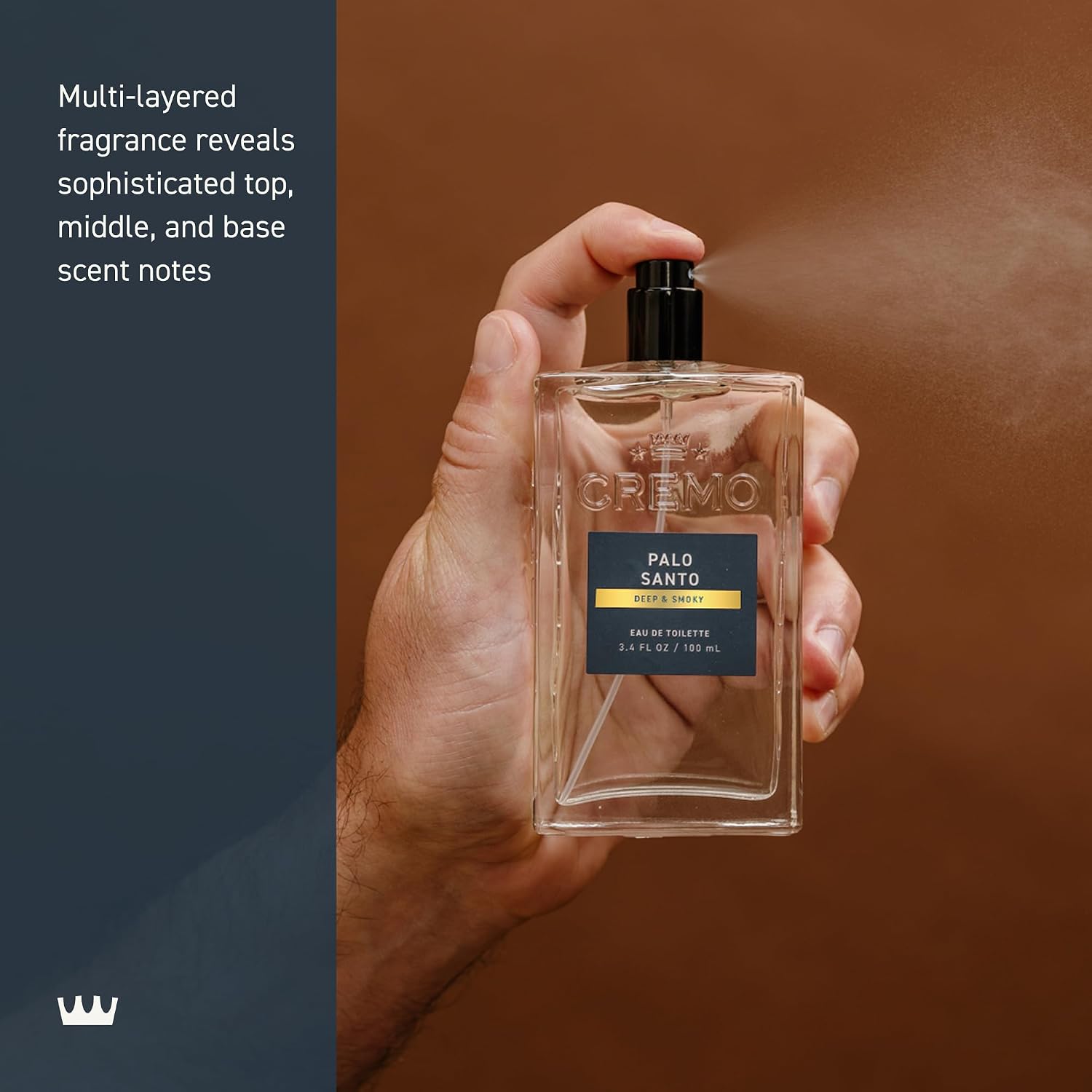 Cremo Cologne For Men - Palo Santo - Espray de colonia para hombre,...