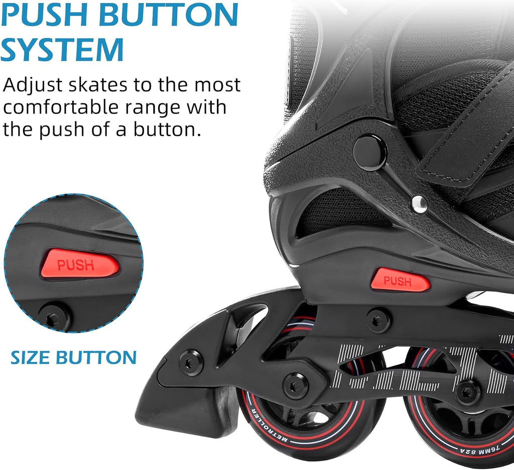 METROLLER Patines en línea adultos para hombres, mujeres y adolesce...