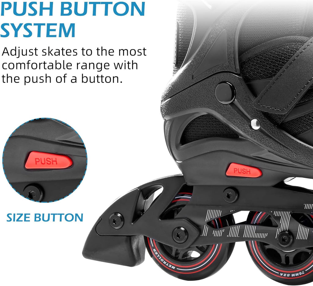 METROLLER Patines en línea adultos para hombres, mujeres y adolesce...