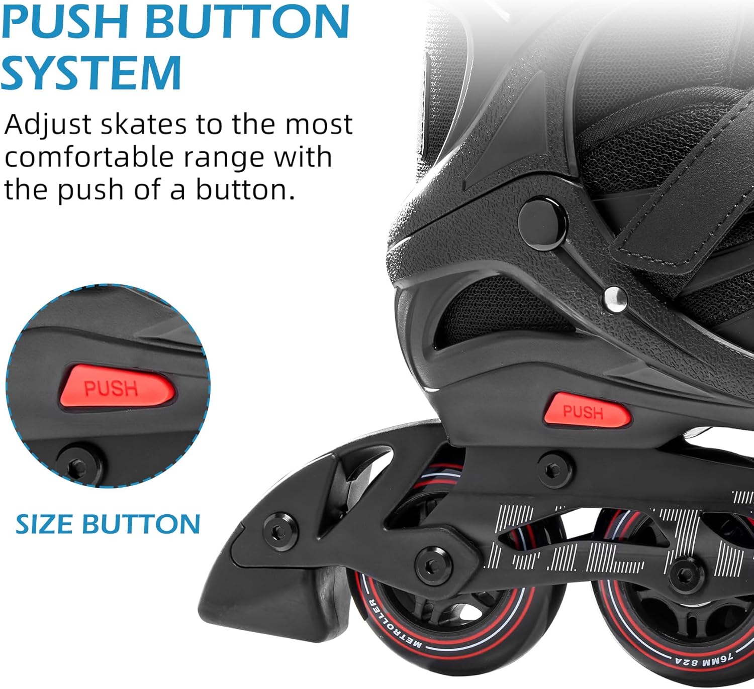 METROLLER Patines en línea adultos para hombres, mujeres y adolesce...
