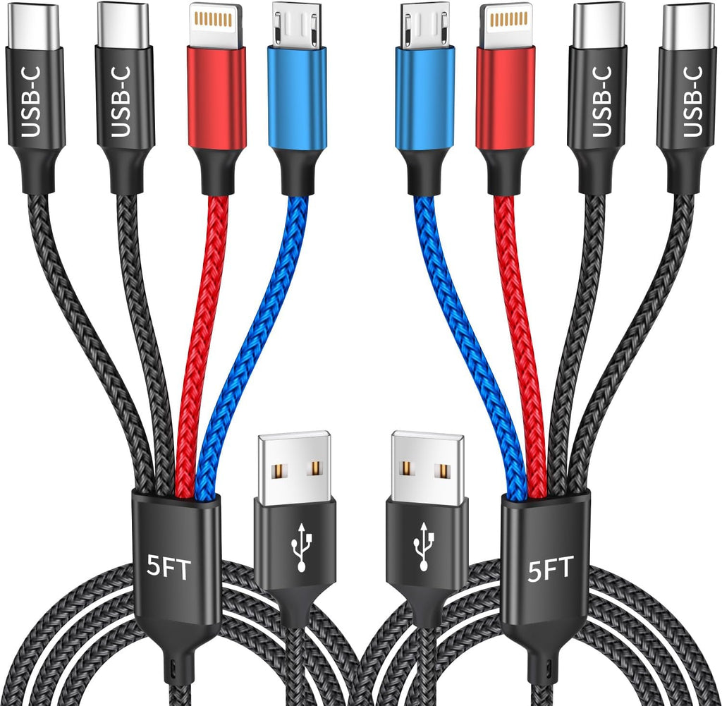 Cable de carga múltiple Dual Type-C 4 en 1 para múltiples dispositi...