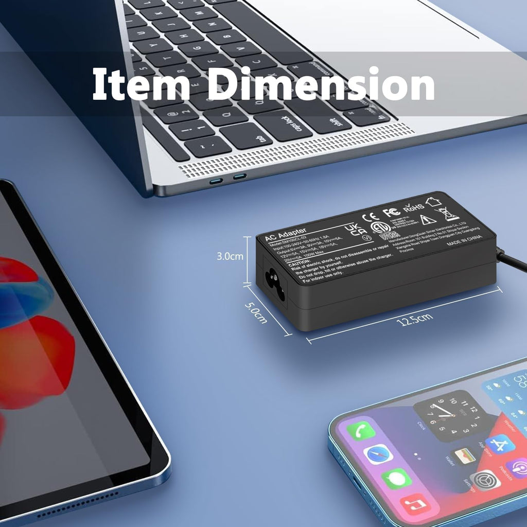 Cargador universal de 100W USB-C para portátil Lenovo, Acer, Dell,...