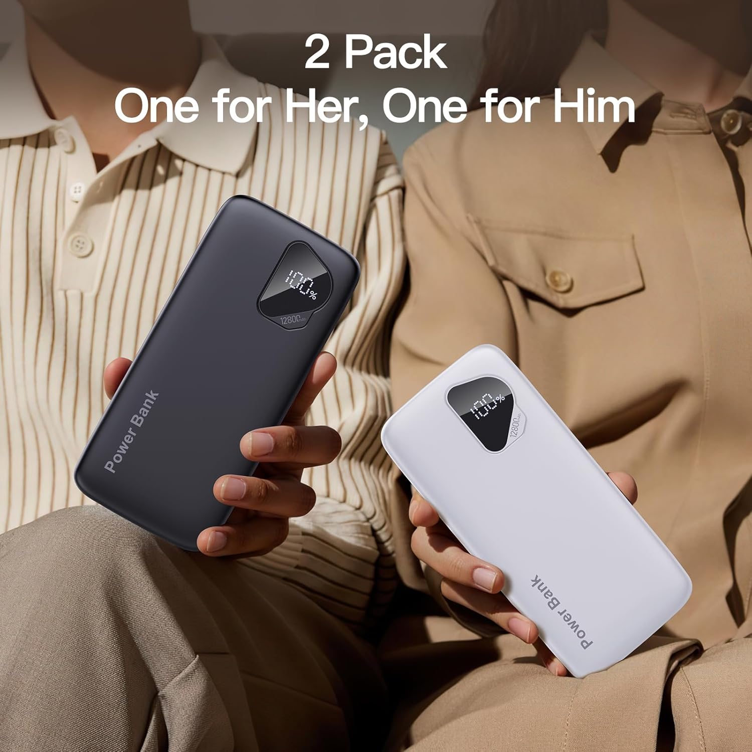 Paquete de 2 cargadores portátiles 2026 de 10000 mAh con cables int...