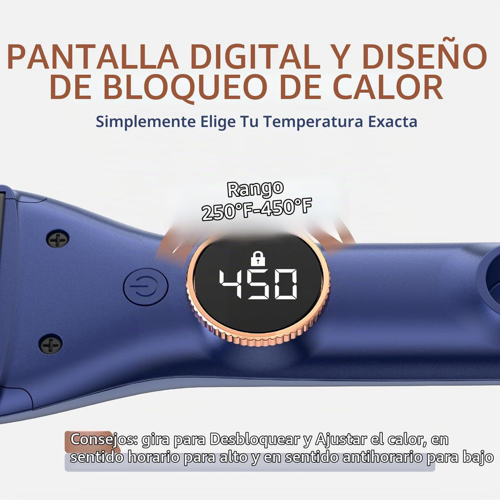 Plancha plana de titanio | MIRACOMB - Plancha alisadora profesional...