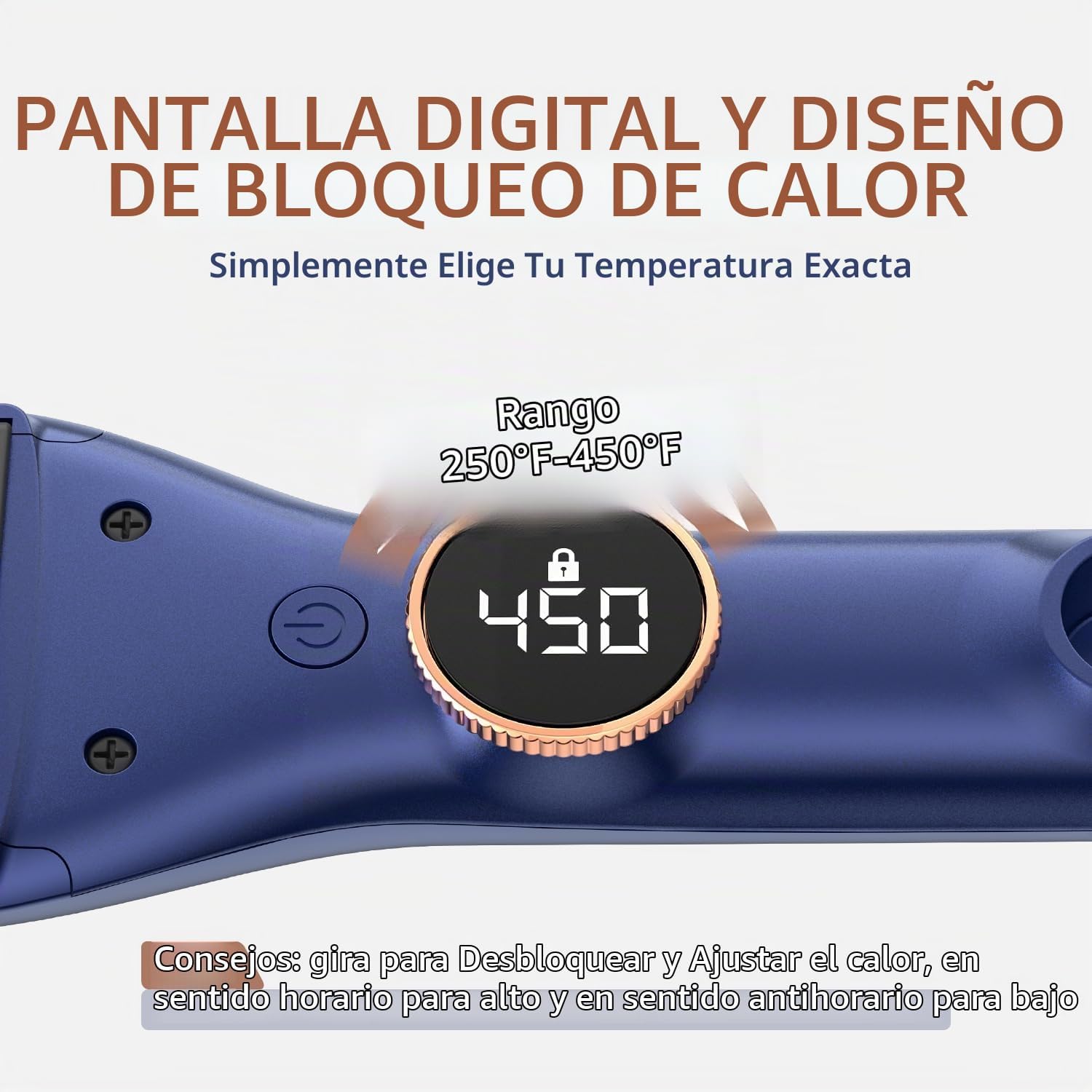 Plancha plana de titanio | MIRACOMB - Plancha alisadora profesional...