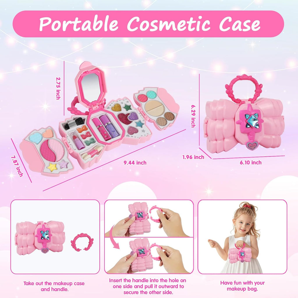 Topsolid Kit de maquillaje para niñas, maquillaje real lavable para...