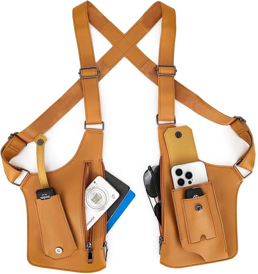 GLAMZLELE Bolsa de axila de doble hombro para hombre, para el pecho...
