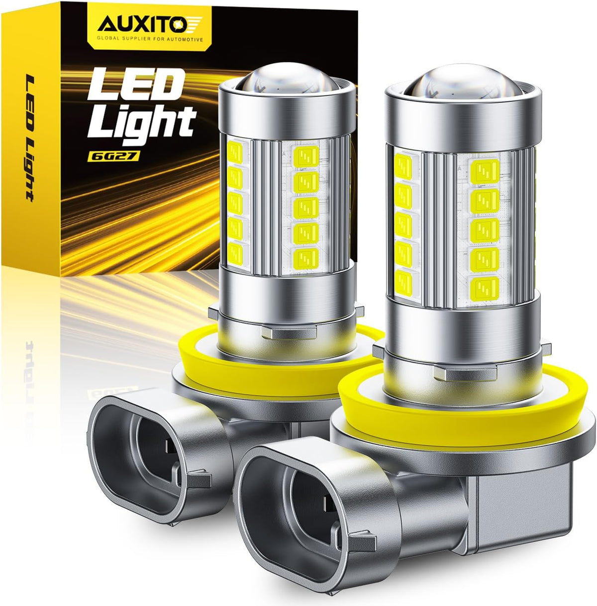 AUXITO Bombillas LED antiniebla H11\/H8 mejoradas, 6500 K blanco fr...
