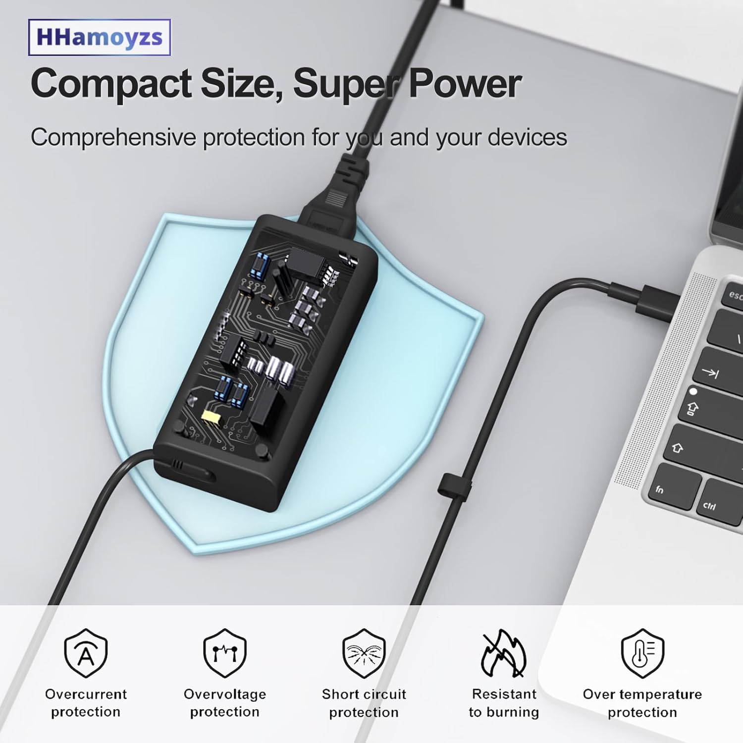 HHamoyzs Cargador USB C para laptop de 65 W, compatible con Dell La...