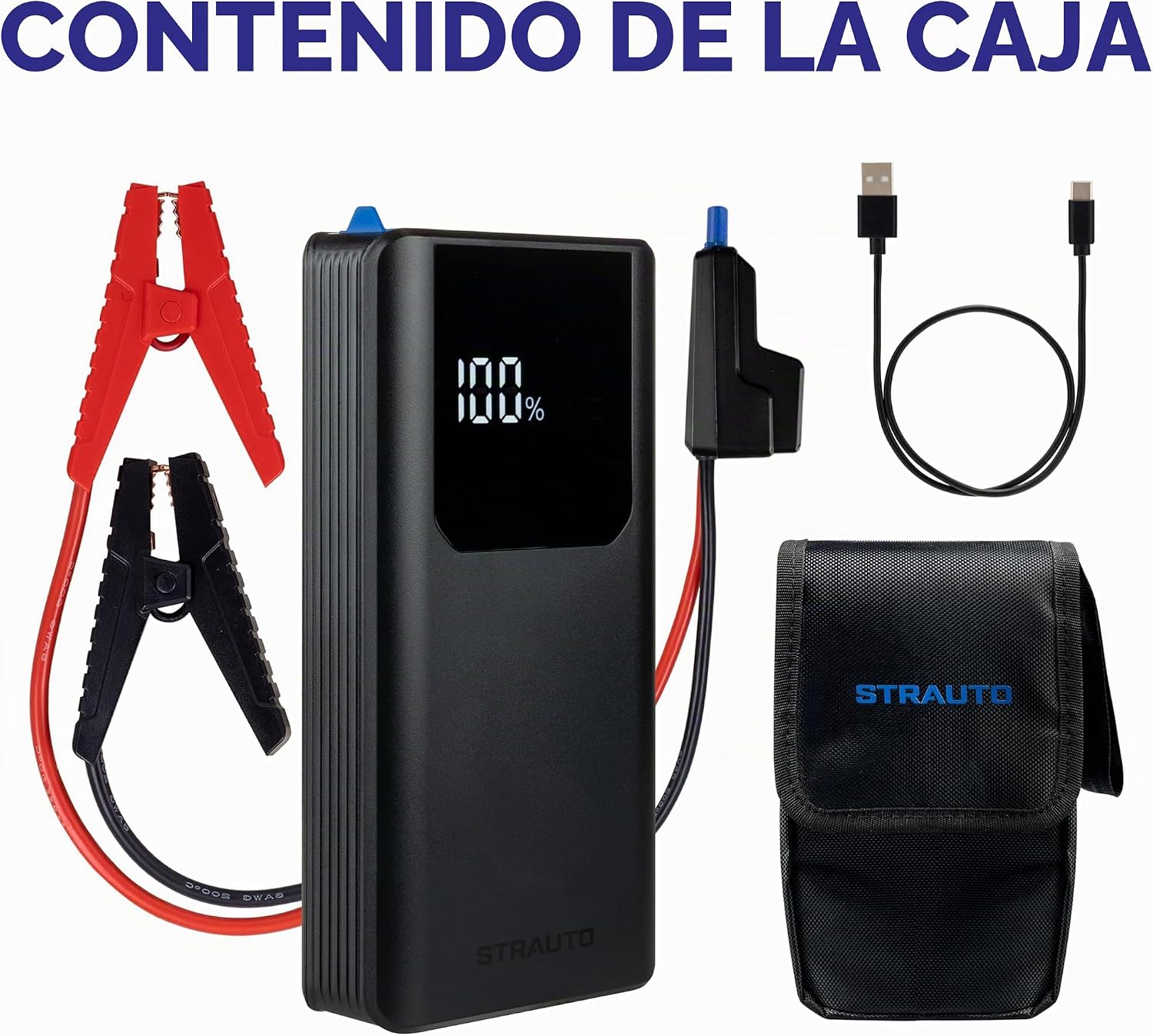 STRAUTO Arrancador de batería de coche, Paquete de batería de arran...